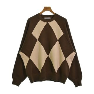 アクネストゥディオズ(Acne Studios)のAcne Studios アクネストゥディオズ スウェット S 茶xアイボリー 【古着】【中古】(スウェット)