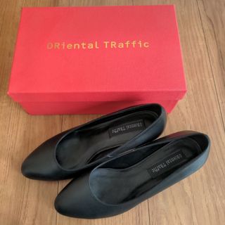 ORiental TRaffic☆本革　ブラックパンプス　23.5cm