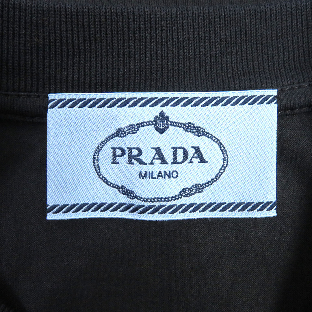 PRADA(プラダ)の美品 PRADA プラダ 2020年製 コットン カットワークレース 切替デザイン ポケット付き 半袖 ワンピース ブラック XS イタリア製 正規品 レディース レディースのワンピース(その他)の商品写真