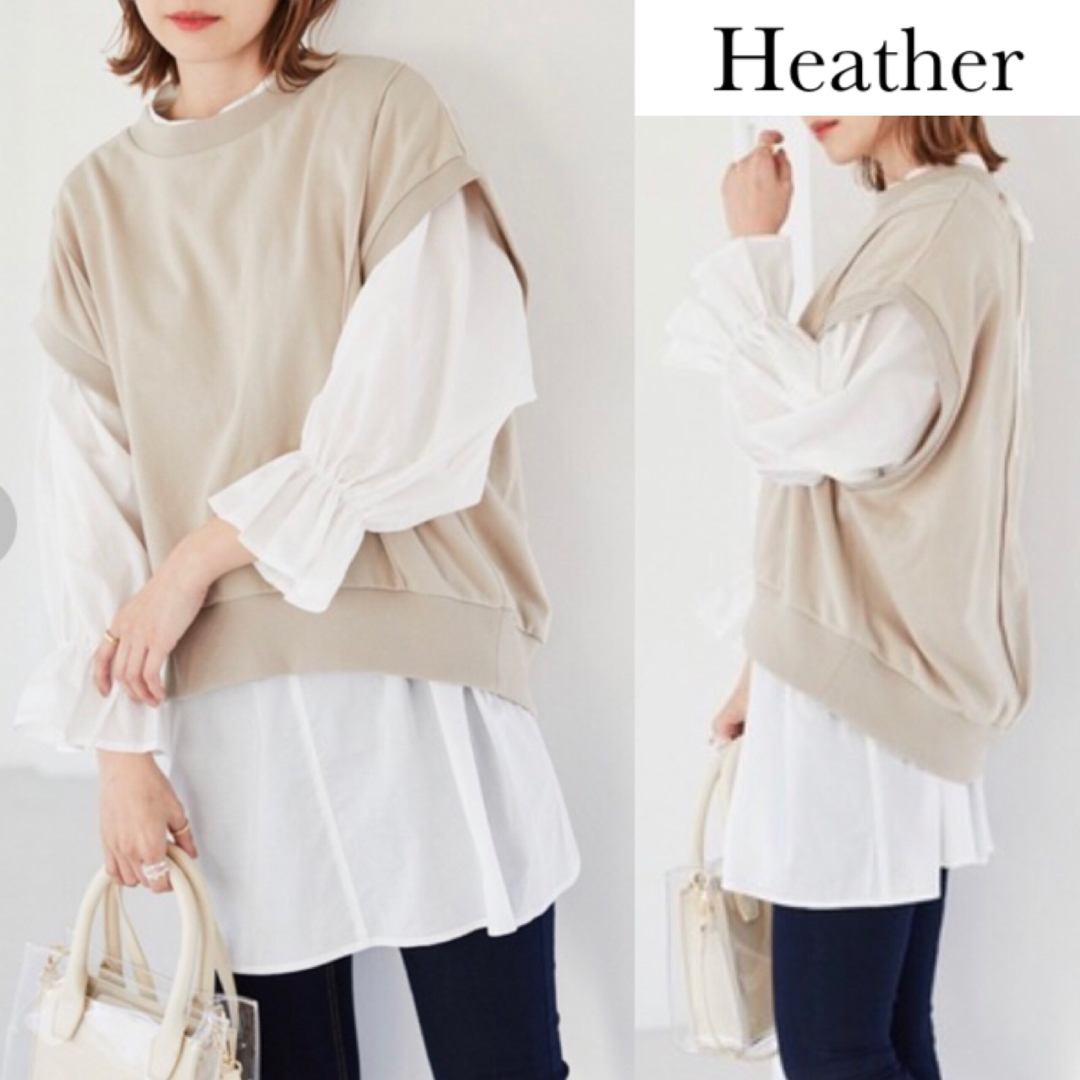 heather(ヘザー)のヘザー スウェット プルオーバー ベスト レディースのトップス(トレーナー/スウェット)の商品写真