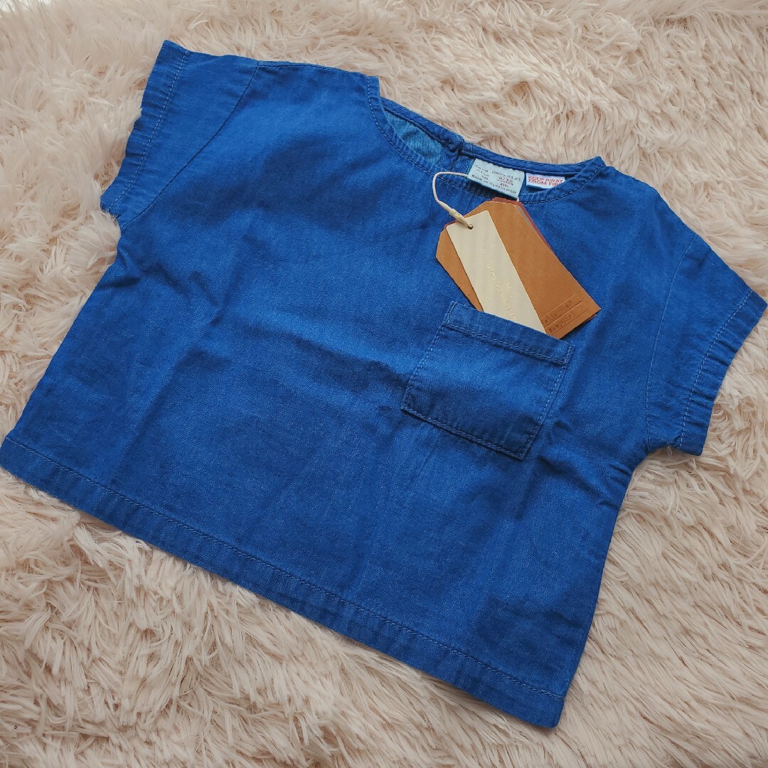 ZARA KIDS(ザラキッズ)のZARA BABY デニムTシャツ 80 キッズ/ベビー/マタニティのベビー服(~85cm)(Ｔシャツ)の商品写真