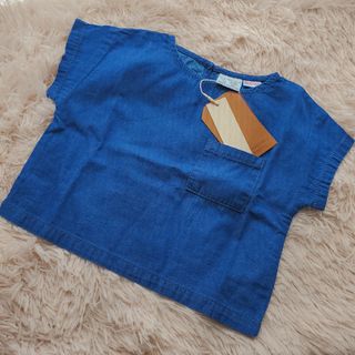 ザラキッズ(ZARA KIDS)のZARA BABY デニムTシャツ 80(Ｔシャツ)