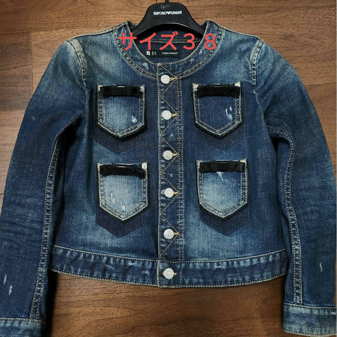 DSQUARED2 - ディースクエアード2 デニム ジャケット サイズ38の DSQUARED2 - ディースクエアード2 デニム ジャケット サイズ38の