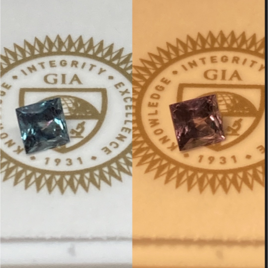 GIAブラジル産鑑別　ソーティング付　天然アレキサンドライト　0.18ct レディースのアクセサリー(その他)の商品写真