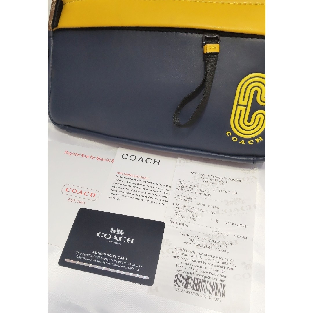 COACH(コーチ)の※訳あり※新品 未使用 COACH コーチ ショルダー ボディバッグ イエロー レディースのバッグ(ショルダーバッグ)の商品写真