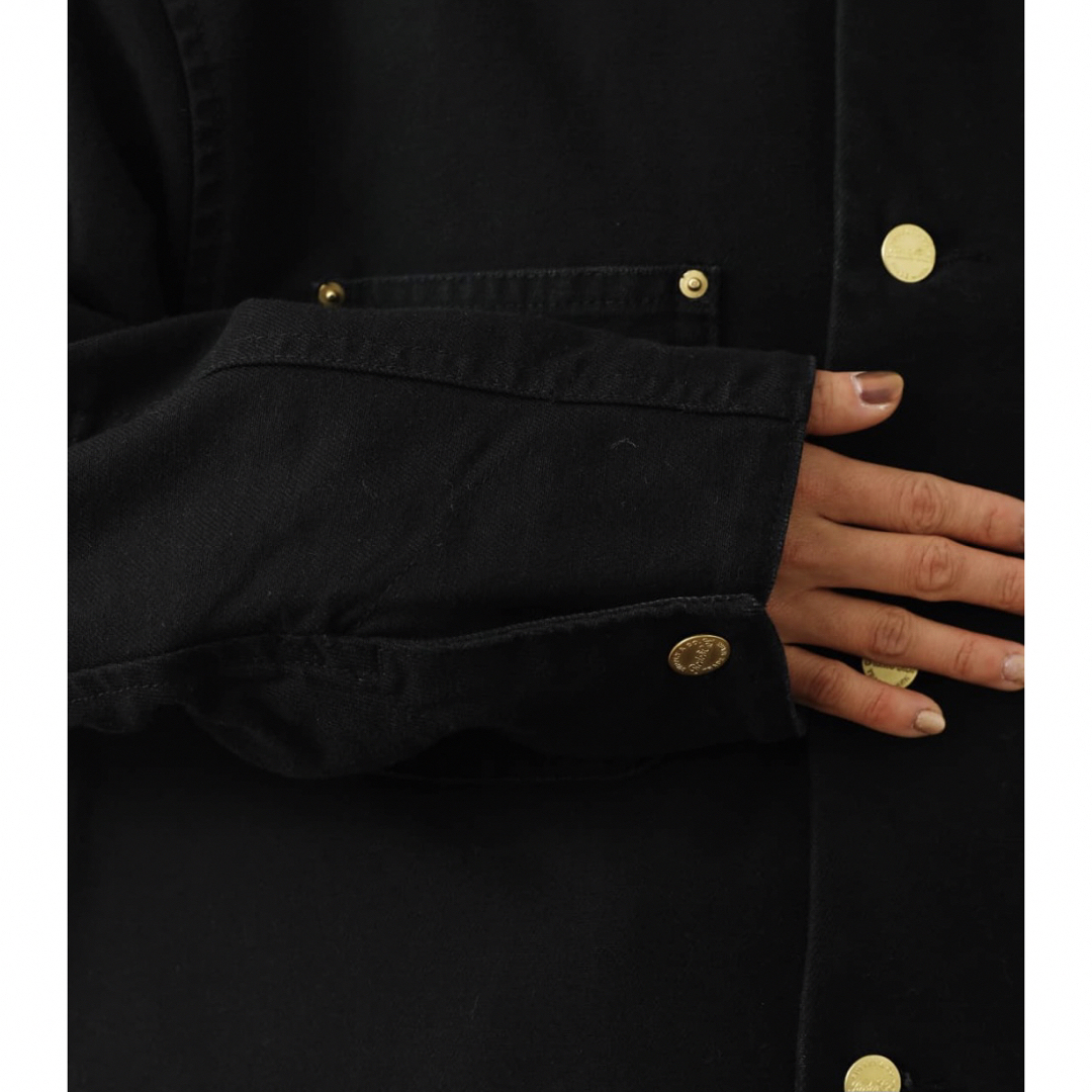 RODEO CROWNS WIDE BOWL(ロデオクラウンズワイドボウル)の【WEB限定】Vintageパッチカバーオール ブラック アサプロ レア レディースのジャケット/アウター(その他)の商品写真