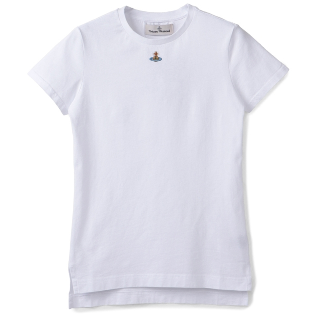 Vivienne Westwood(ヴィヴィアンウエストウッド)のヴィヴィアン ウエストウッド VIVIENNE WESTWOOD Tシャツ ORB PERU' ラウンドネック オーブロゴ ワンポイント 半袖シャツ 2024年春夏新作 3G010017 J001M A401 レディースのトップス(Tシャツ(半袖/袖なし))の商品写真