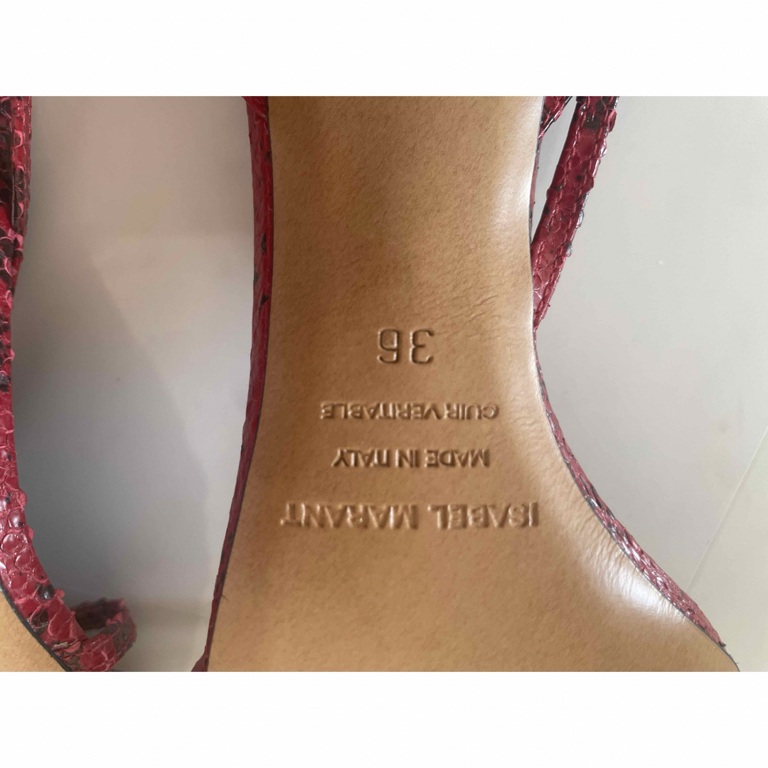 Isabel Marant(イザベルマラン)のisabel marant exotic story 36サイズ　red レディースの靴/シューズ(ハイヒール/パンプス)の商品写真