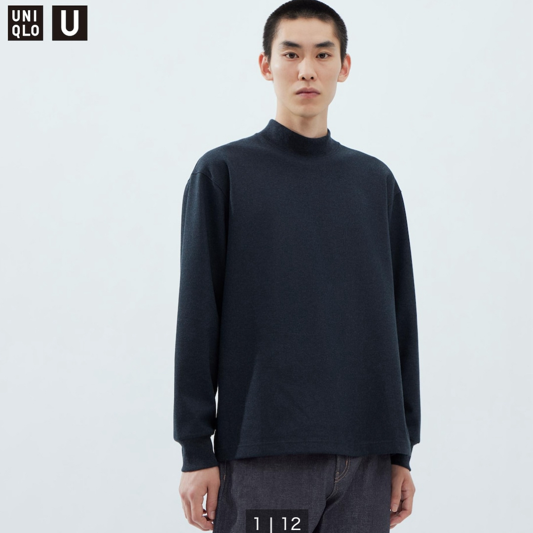 UNIQLO(ユニクロ)の新品未使用☆モックネックTシャツ メンズのトップス(Tシャツ/カットソー(七分/長袖))の商品写真