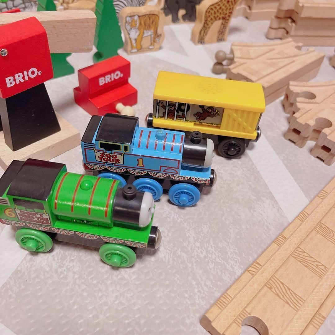 木製トーマス 動物園 モンキーカー サーカストレイン BRIO 他 キッズ/ベビー/マタニティのおもちゃ(電車のおもちゃ/車)の商品写真