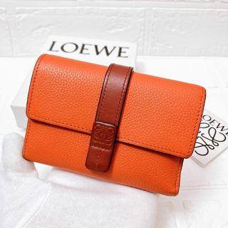 ロエベ(LOEWE)の【美品】ロエベ LOEWE アナグラム 三つ折り 折り財布 レザー SB36(財布)