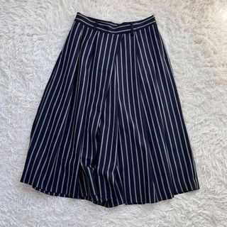 45R - 【美品】45R キュロット スカート　ガウチョ パンツ　ストライプ柄　ワイド