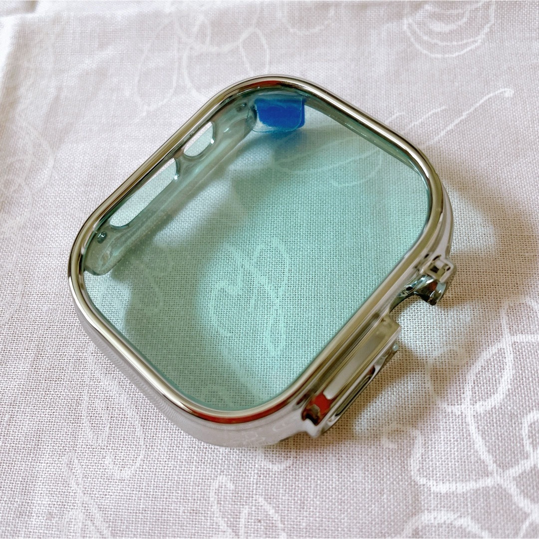 KIMOKU コンパチブル Apple Watch ケース 49mm シルバー スマホ/家電/カメラのスマホアクセサリー(モバイルケース/カバー)の商品写真
