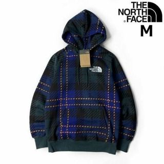 THE NORTH FACE - ノースフェイス パーカー US限定 上質(M)青 緑 チェック柄 181130