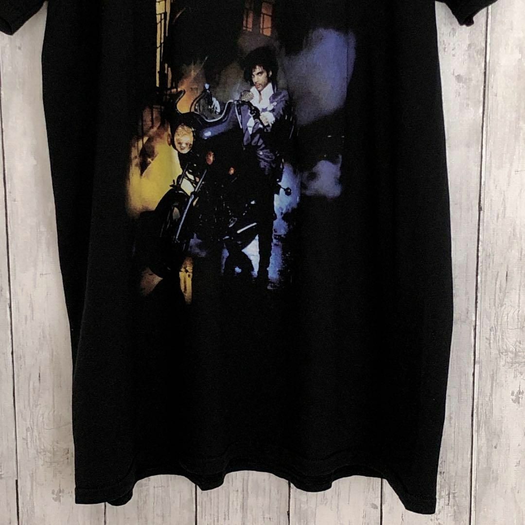 MUSIC TEE(ミュージックティー)のプリンス　パープルレイン　半袖Ｔシャツ　黒ブラック　サイズＬ　メンズ　古着音楽 メンズのトップス(Tシャツ/カットソー(半袖/袖なし))の商品写真