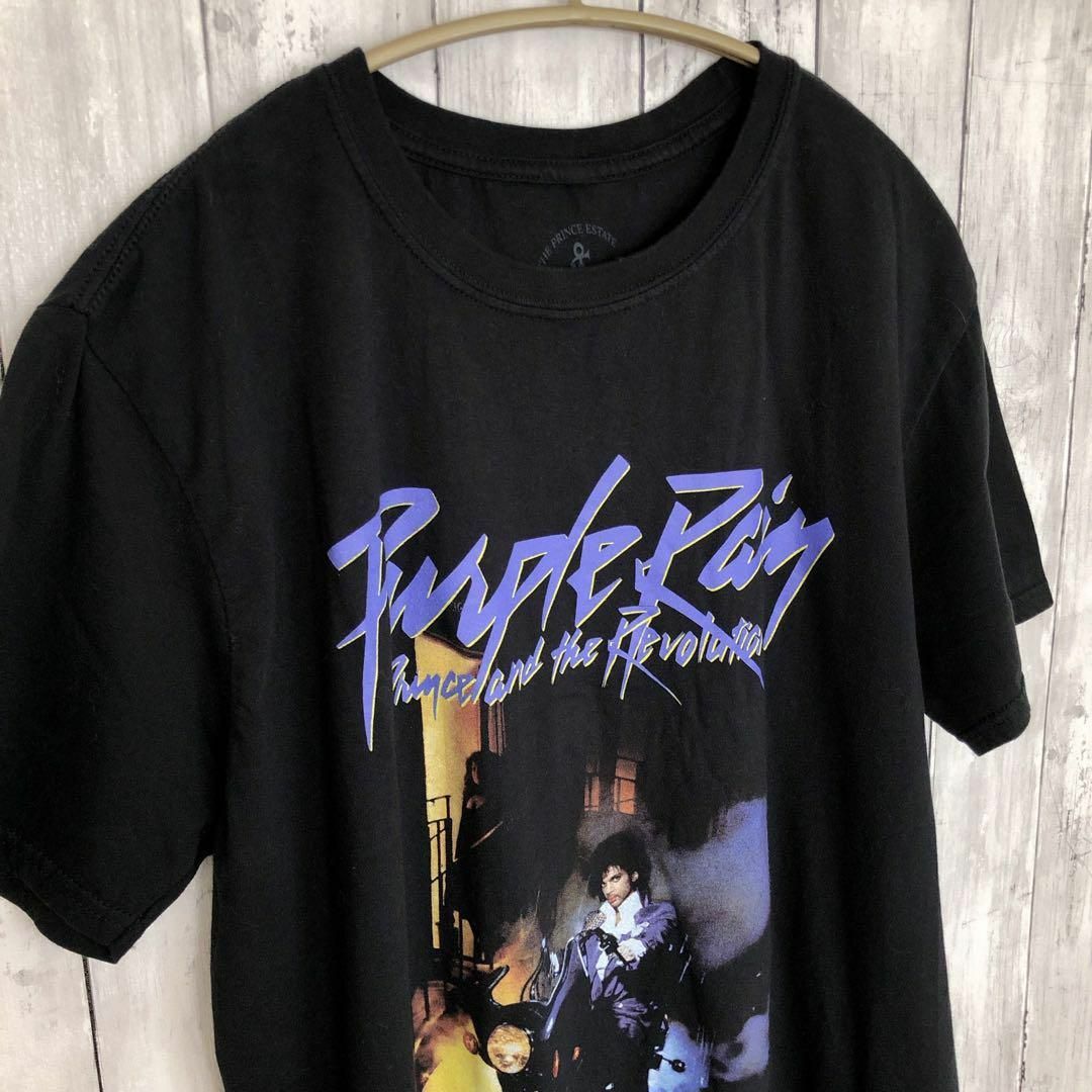 MUSIC TEE(ミュージックティー)のプリンス　パープルレイン　半袖Ｔシャツ　黒ブラック　サイズＬ　メンズ　古着音楽 メンズのトップス(Tシャツ/カットソー(半袖/袖なし))の商品写真