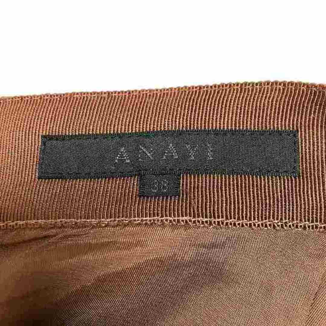 ANAYI(アナイ)のアナイ ANAYI ひざ丈 スカート 38 茶 ブラウン レディース レディースのスカート(ひざ丈スカート)の商品写真
