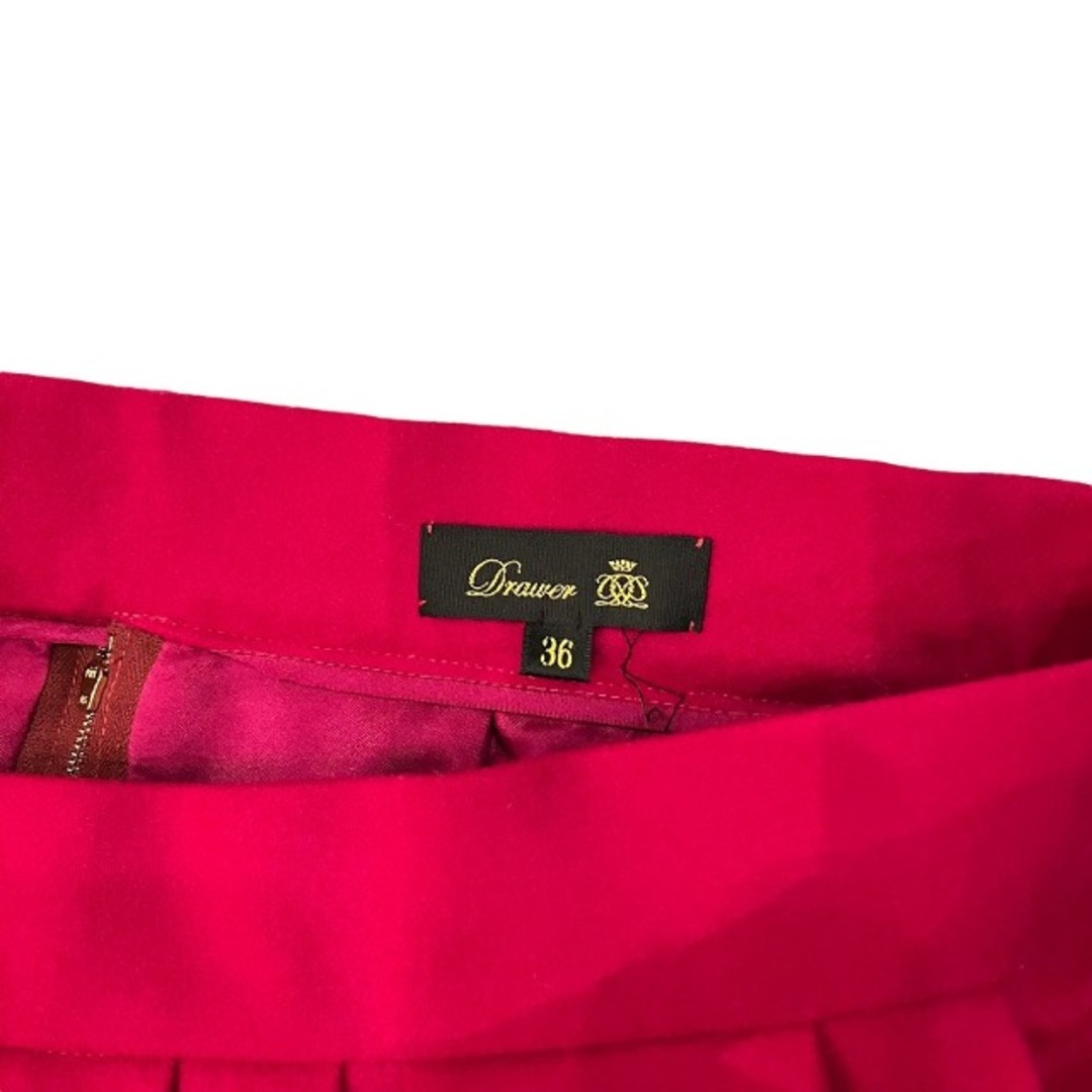 Drawer(ドゥロワー)のドゥロワーフレア ひざ丈 スカート バックジップ S ピンク IBO49 レディースのスカート(ひざ丈スカート)の商品写真