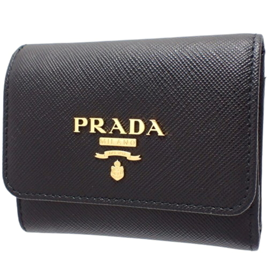 PRADA(プラダ)のPRADA(プラダ) サフィアーノマルチカラー財布 コンパクト財布 3つ折り ウォレット 小物 サフィアーノレザー ブラック黒 ピンク桃 ゴールド金具 1MH043_ZLP_F061H(2024年3月現在現行品) レディース 40803001457【中古】【アラモード】 レディースのファッション小物(財布)の商品写真