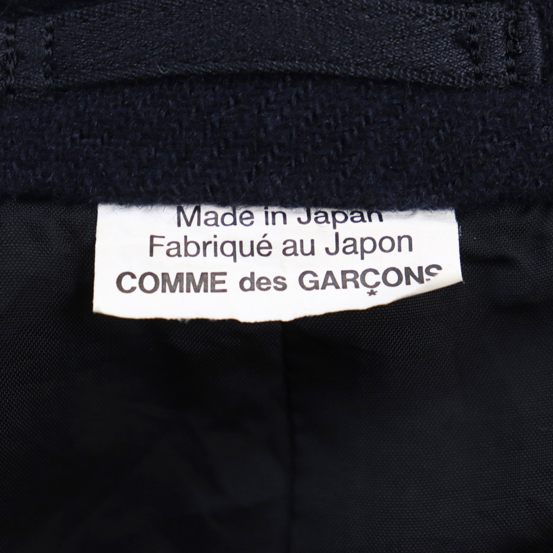 COMME des GARCONS(コムデギャルソン)の極美品 COMME des GARCONS コムデギャルソン 2019年製 DD-C002 HOMME DEUX オムドゥ 縮絨加工 比翼仕立て ミディアム丈 ウールコート/ステンカラーコート ネイビー XS 日本製 正規品 メンズ メンズのジャケット/アウター(ステンカラーコート)の商品写真