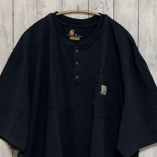 カーハート(carhartt)のカーハートCARHARTT　ボタンとめ半袖Ｔシャツ　オーバーサイズＸＬメンズ古着(Tシャツ/カットソー(半袖/袖なし))