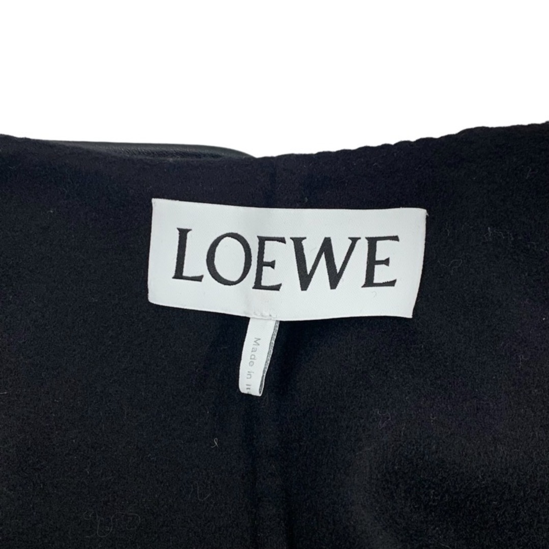 LOEWE(ロエベ)のロエベ LOEWE アウター ロングコート ラップコート ロゴ ウール ブラック レディースのジャケット/アウター(ロングコート)の商品写真