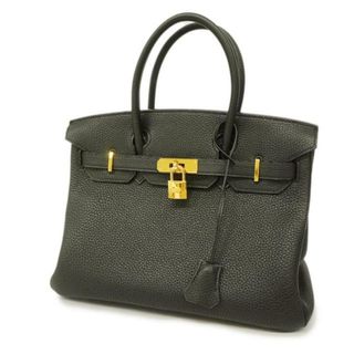 エルメス(Hermes)の【4gc2199-g】エルメス ハンドバッグ/バーキン30/□M刻印/トリヨンクレマンス/ブラック/ゴールド金具 【中古】 レディース(ハンドバッグ)