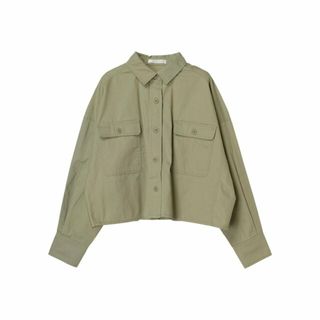 グリーンパークス(green parks)の【オリーブ】ショート丈ワイドシャツ 24SS/軽羽織/長袖(その他)