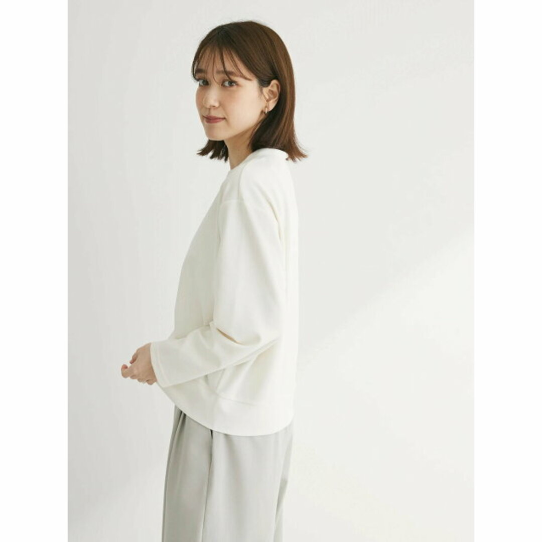 green parks(グリーンパークス)の【オフホワイト】【F】カットジョーゼットドットボタンカーディガン 24SS/スキッパー/レディース/春 レディースのトップス(カーディガン)の商品写真