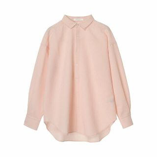 グリーンパークス(green parks)の【ライトピンク】ゆったりサッカーシャツ 24SS/レディース/長袖/春(シャツ/ブラウス(長袖/七分))