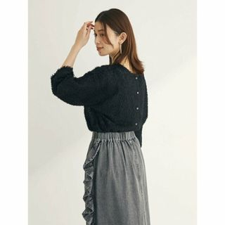 グリーンパークス(green parks)の【ブラック】●2WAY もこもさプルオーバー 24SS/レディース/長袖/クルーネック(カットソー(長袖/七分))