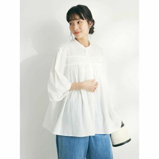 クラフトスタンダードブティック(CRAFT STANDARD BOUTIQUE)の【オフホワイト】インド綿ピンタックブラウス/24SS(シャツ/ブラウス(長袖/七分))