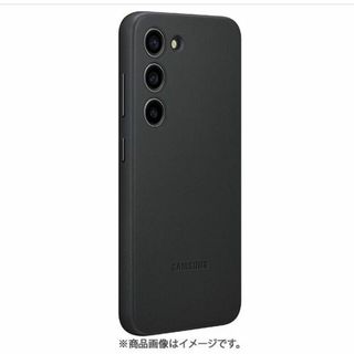 サムスン(SAMSUNG)の純正 Galaxy S23 Leather Back Cover レザーカバー黒(Androidケース)