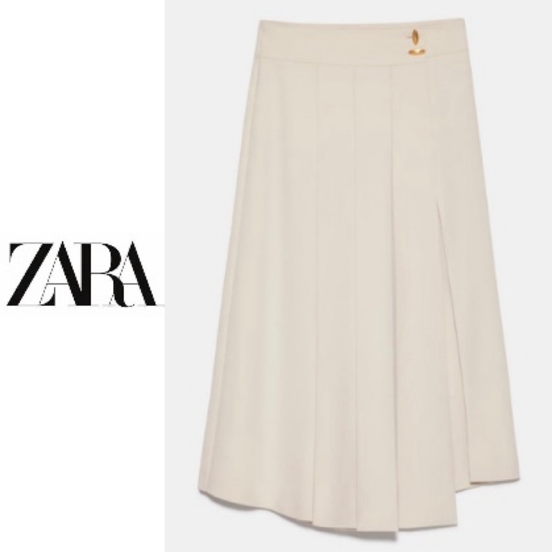 ZARA(ザラ)の【ZARA/ザラ】ボックスプリーツ入りパレオバミューダーパンツ レディースのパンツ(キュロット)の商品写真