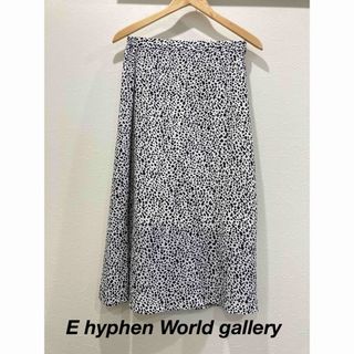 イーハイフンワールドギャラリー(E hyphen world gallery)の【E hyphen World gallery】ドット柄 シフォンスカート F(ひざ丈スカート)