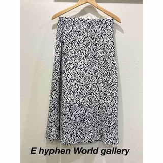 E hyphen world gallery - 【E hyphen World gallery】ドット柄 シフォンスカート F
