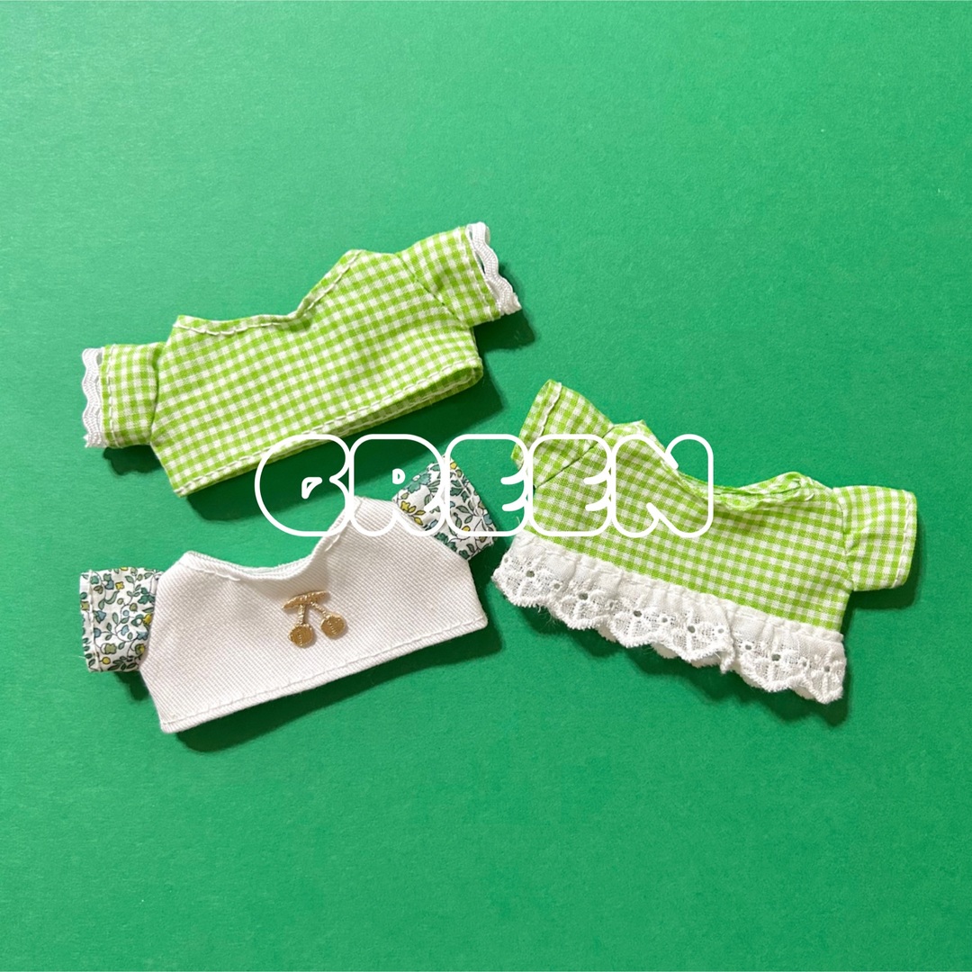 ちびぬい 服 sample(緑) ハンドメイドのぬいぐるみ/人形(その他)の商品写真