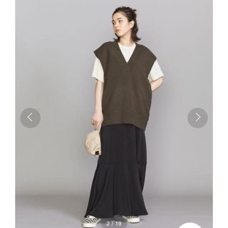 ビューティアンドユースユナイテッドアローズ(BEAUTY&YOUTH UNITED ARROWS)の『美品』BEAUTY&YOUTH ビッグVネックベスト(ベスト/ジレ)