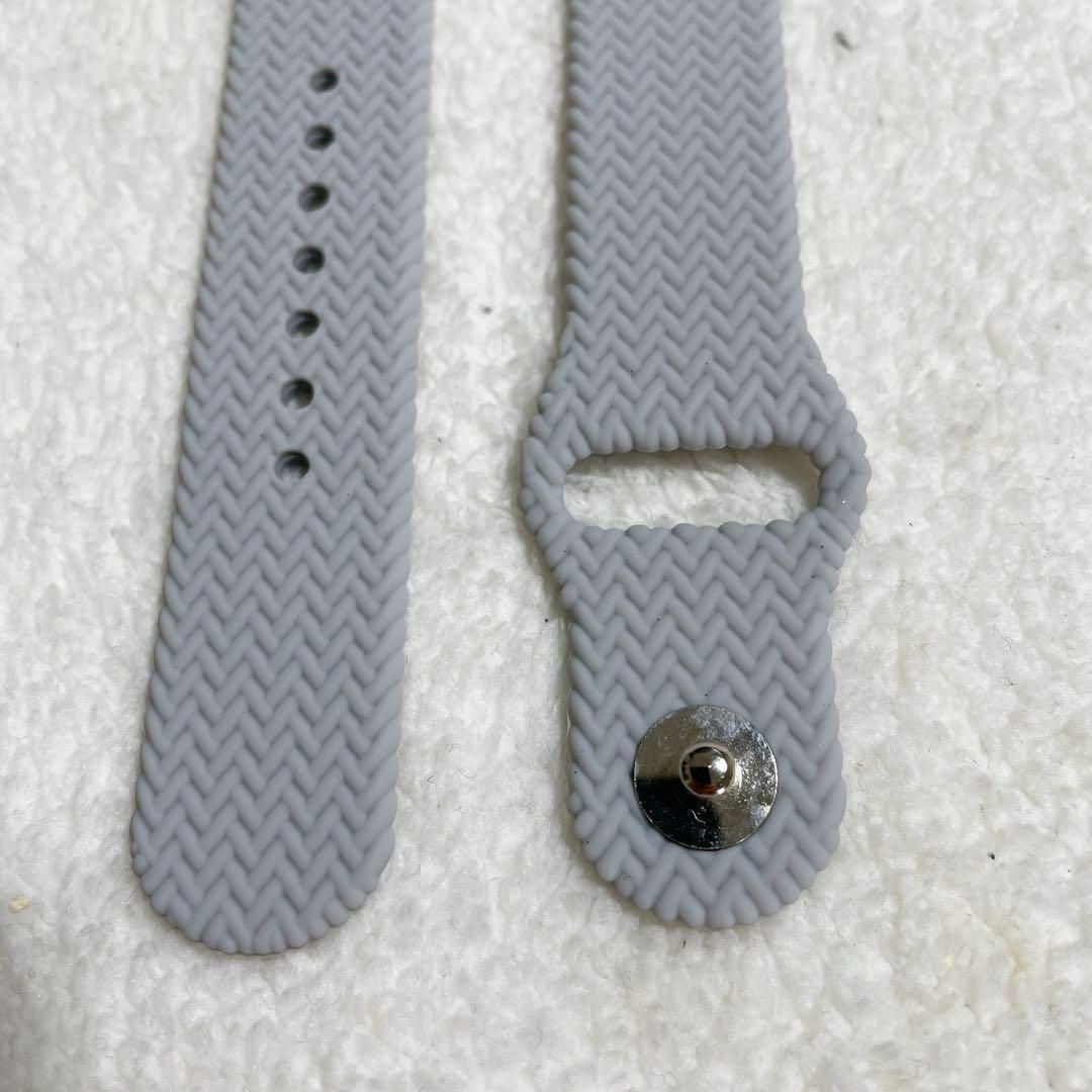 Apple Watch シリコンベルト バンド 38/40/41 グレー 網目 レディースのファッション小物(腕時計)の商品写真