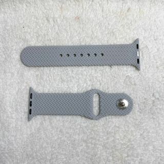 Apple Watch シリコンベルト バンド 38/40/41 グレー 網目(腕時計)