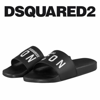 DSQUARED2 - 送料無料 5 DSQUARED2 ディースクエアード ブラック ラバー サンダル シャワーサンダル FFM0016 17200001 size 41
