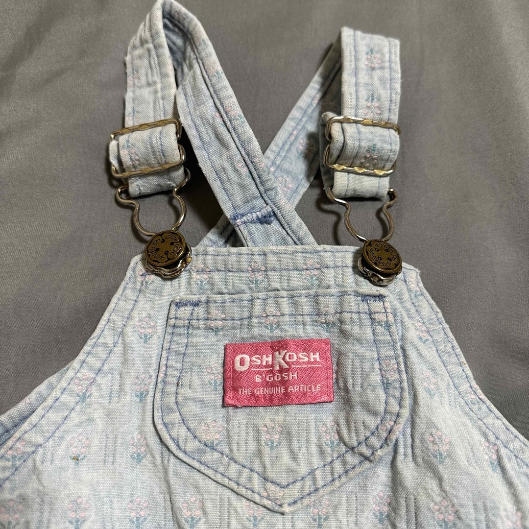 OshKosh(オシュコシュ)のオシュコシュ　ピンクタグオーバーオール　12m キッズ/ベビー/マタニティのベビー服(~85cm)(ロンパース)の商品写真