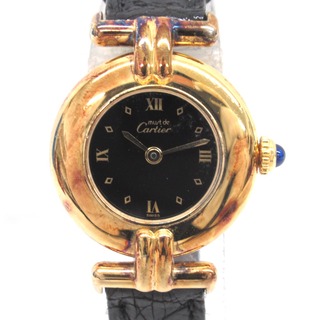 カルティエ(Cartier)のカルティエ 腕時計 クォーツ VERMEIL ヴェルメイユ マストコリゼ 黒系 KR224014 中古(腕時計)
