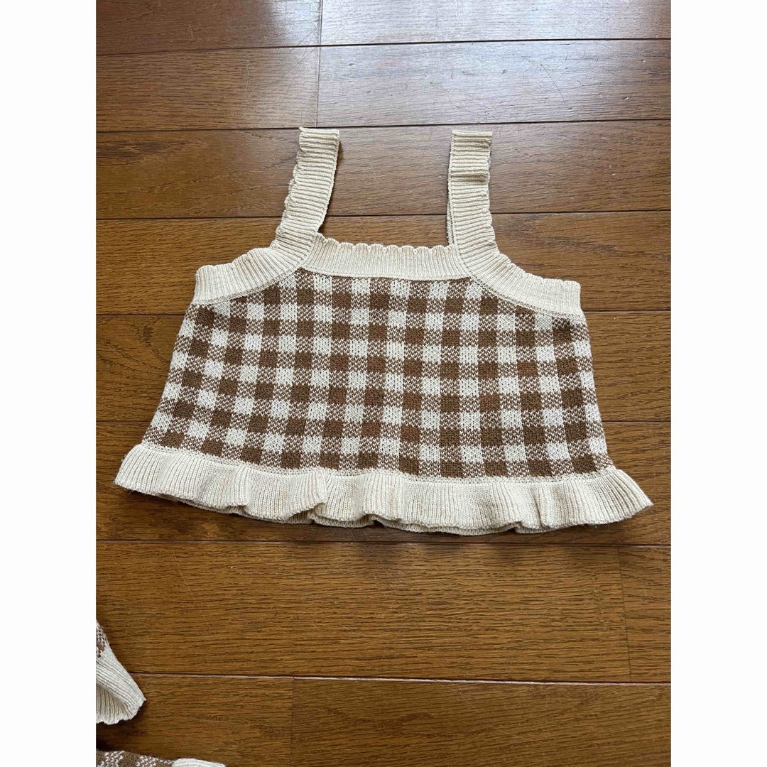 petit main(プティマイン)のプティマイン　セットアップ キッズ/ベビー/マタニティのキッズ服女の子用(90cm~)(カーディガン)の商品写真