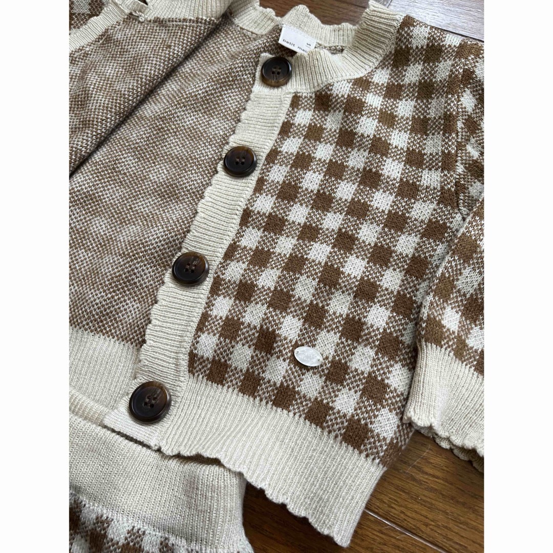 petit main(プティマイン)のプティマイン　セットアップ キッズ/ベビー/マタニティのキッズ服女の子用(90cm~)(カーディガン)の商品写真