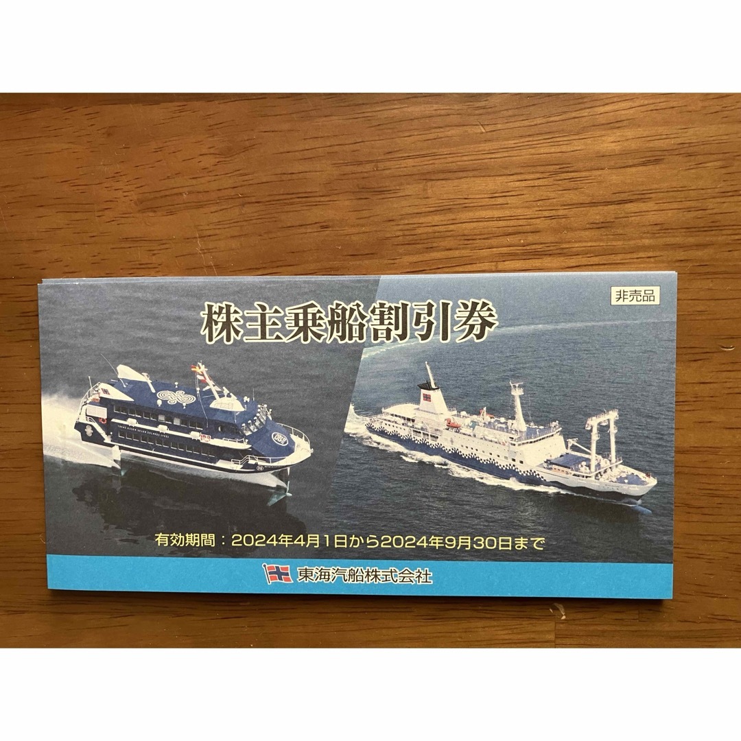 東海汽船　乗船割引券　2024年４月〜　10枚 チケットの優待券/割引券(その他)の商品写真