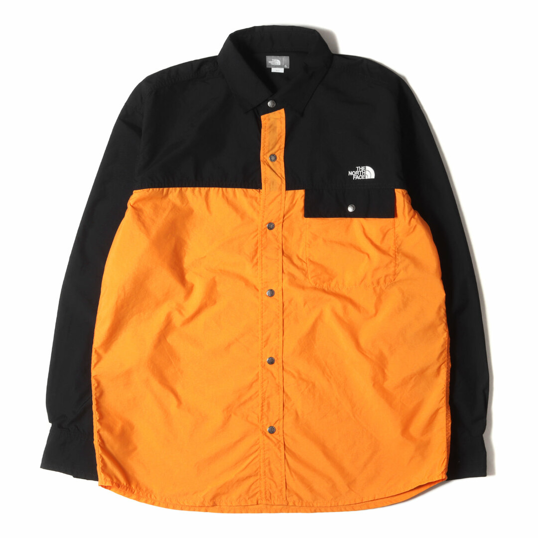 THE NORTH FACE(ザノースフェイス)のTHE NORTH FACE ノースフェイス シャツ サイズ:XL ロングスリーブ ヌプシ シャツ L/S Nuptse Shirt ライトエグズベランスオレンジ(LX) トップス カジュアルシャツ 長袖【メンズ】【中古】 メンズのトップス(シャツ)の商品写真