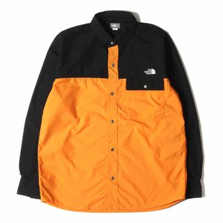 ザノースフェイス(THE NORTH FACE)のTHE NORTH FACE ノースフェイス シャツ サイズ:XL ロングスリーブ ヌプシ シャツ L/S Nuptse Shirt ライトエグズベランスオレンジ(LX) トップス カジュアルシャツ 長袖【メンズ】【中古】(シャツ)