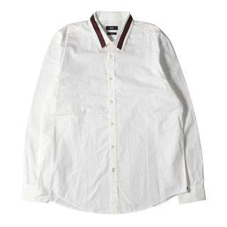 ヒューゴボス(HUGO BOSS)の美品 HUGO BOSS ヒューゴボス シャツ サイズ:2XL 襟テープライン スリムフィット コットン ボタンシャツ ホワイト 白 トップス カジュアルシャツ 長袖シャツ【メンズ】【中古】(シャツ)