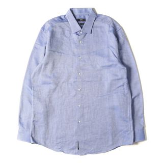 ヒューゴボス(HUGO BOSS)のHUGO BOSS ヒューゴボス シャツ サイズ:45(17 3/4) ジャガード スリムフィット ボタンシャツ ブルー トップス カジュアルシャツ 長袖シャツ【メンズ】【中古】(シャツ)